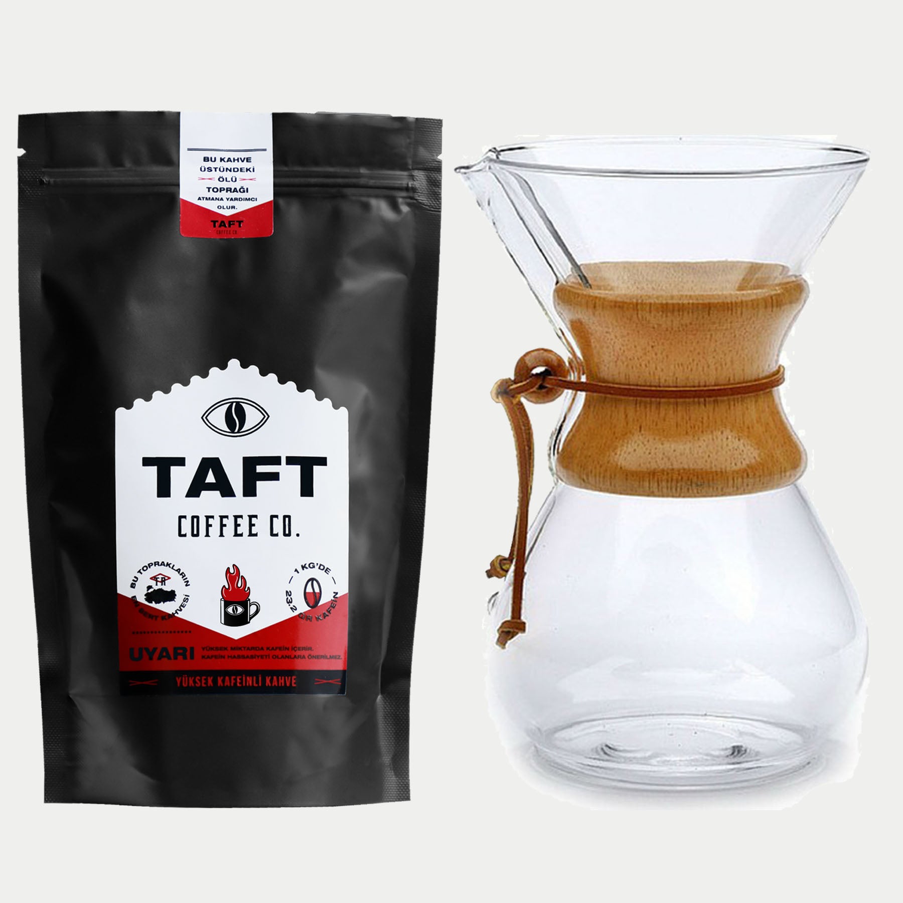 TAFT Coffee Yüksek Kafeinli Filtre Kahve Chemex Pour Over Kahve Demleme Seti
