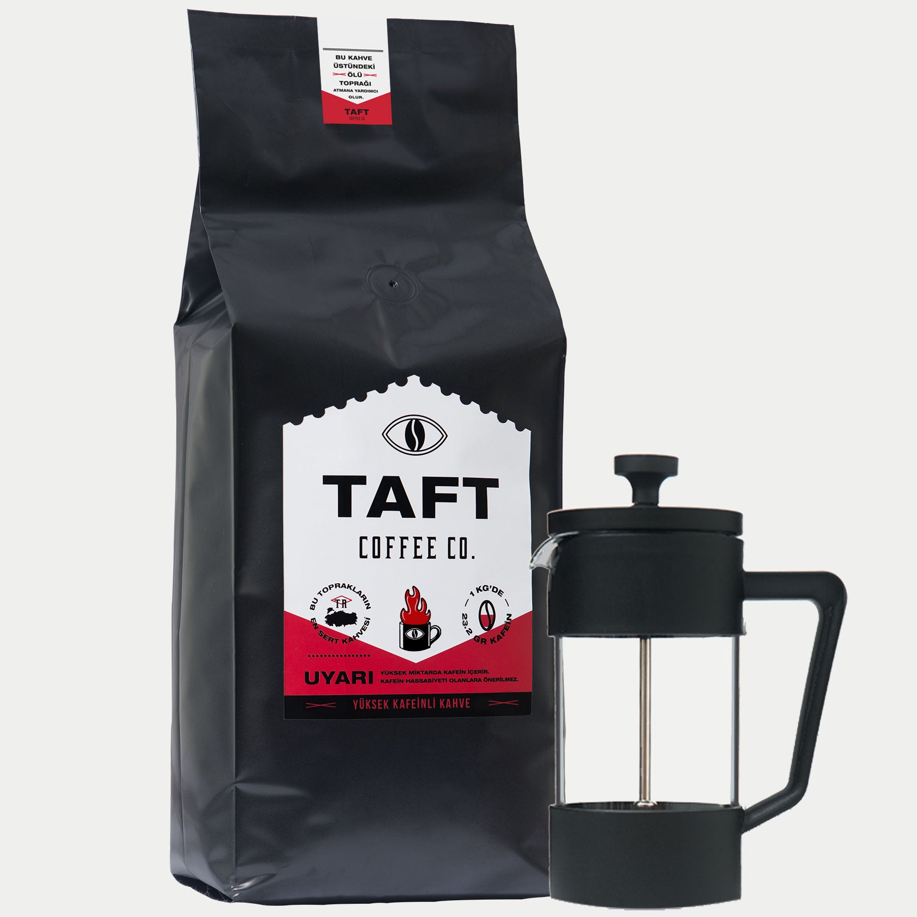 TAFT Coffee Yüksek Kafeinli Filtre Kahve French Press Seti