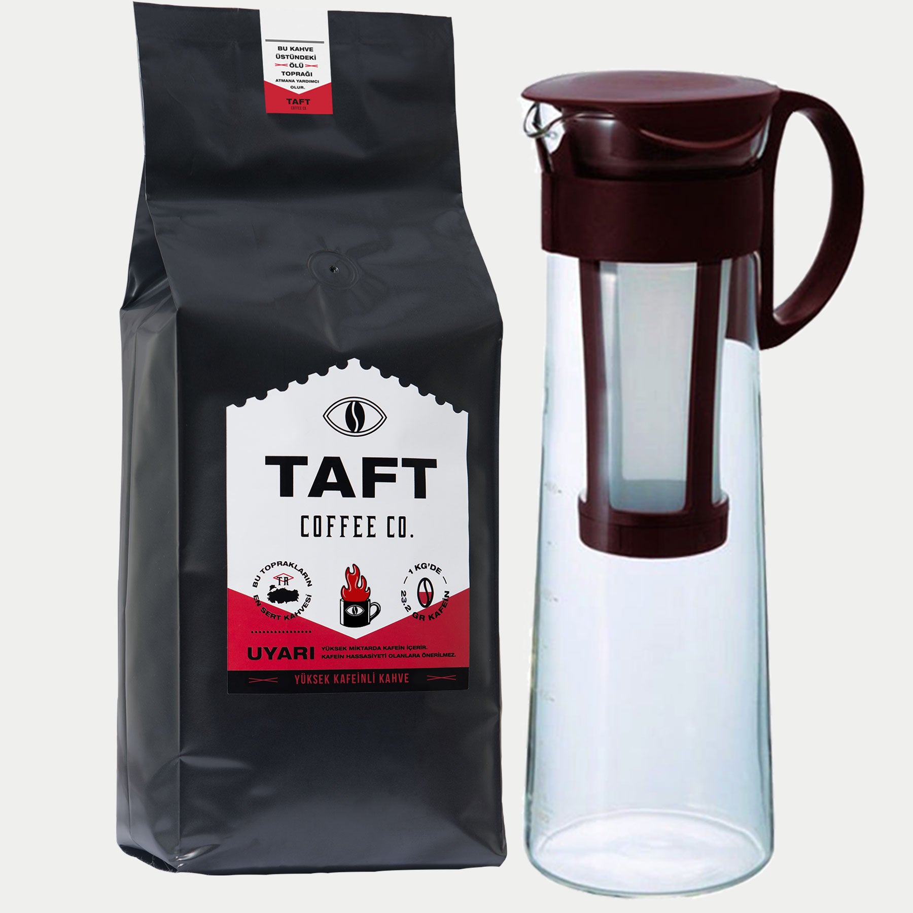 TAFT Coffee Yüksek Kafeinli Soğuk Kahve Cold BrewDemleme Seti Hario Mizudashi