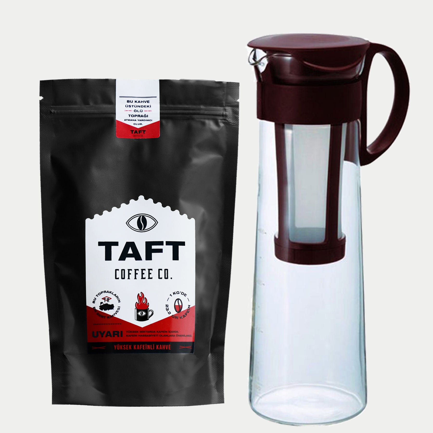 TAFT Coffee Yüksek Kafeinli Soğuk Kahve Cold BrewDemleme Seti Hario Mizudashi