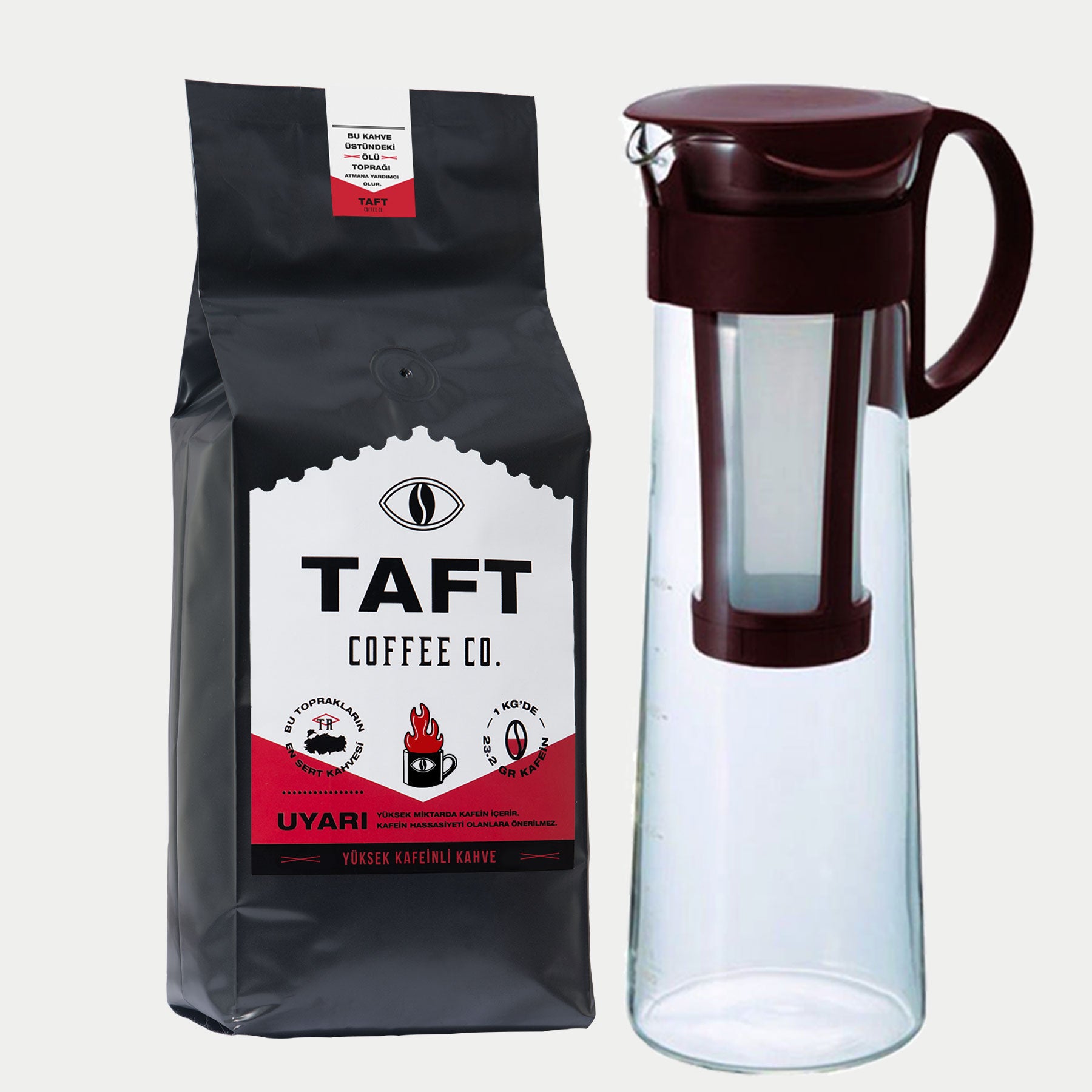 TAFT Coffee Yüksek Kafeinli Soğuk Kahve Cold BrewDemleme Seti Hario Mizudashi