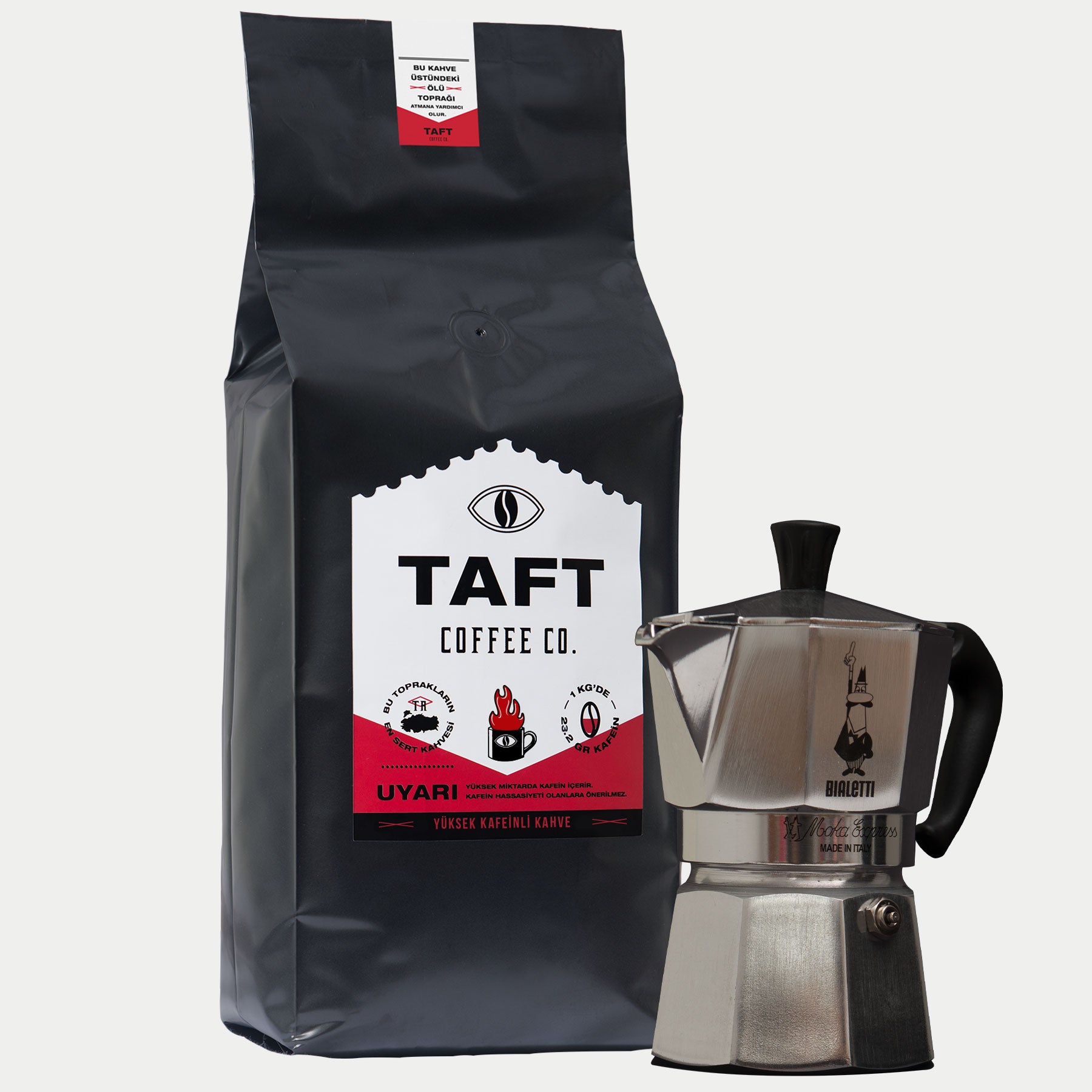 TAFT Coffee Yüksek Kafeinli Filtre Kahve Moka Pot Seti