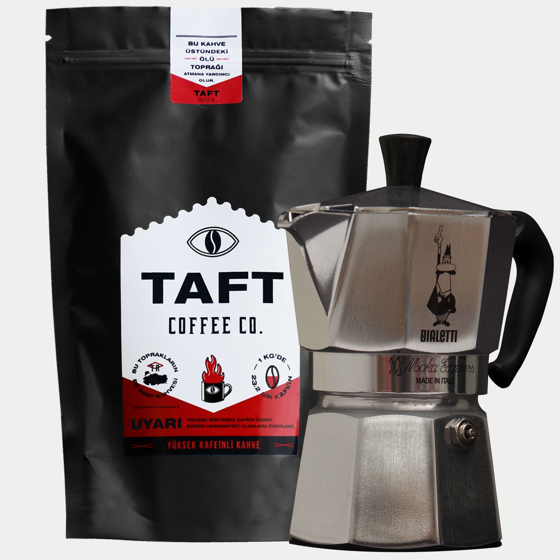 TAFT Coffee Yüksek Kafeinli Filtre Kahve Moka Pot Seti