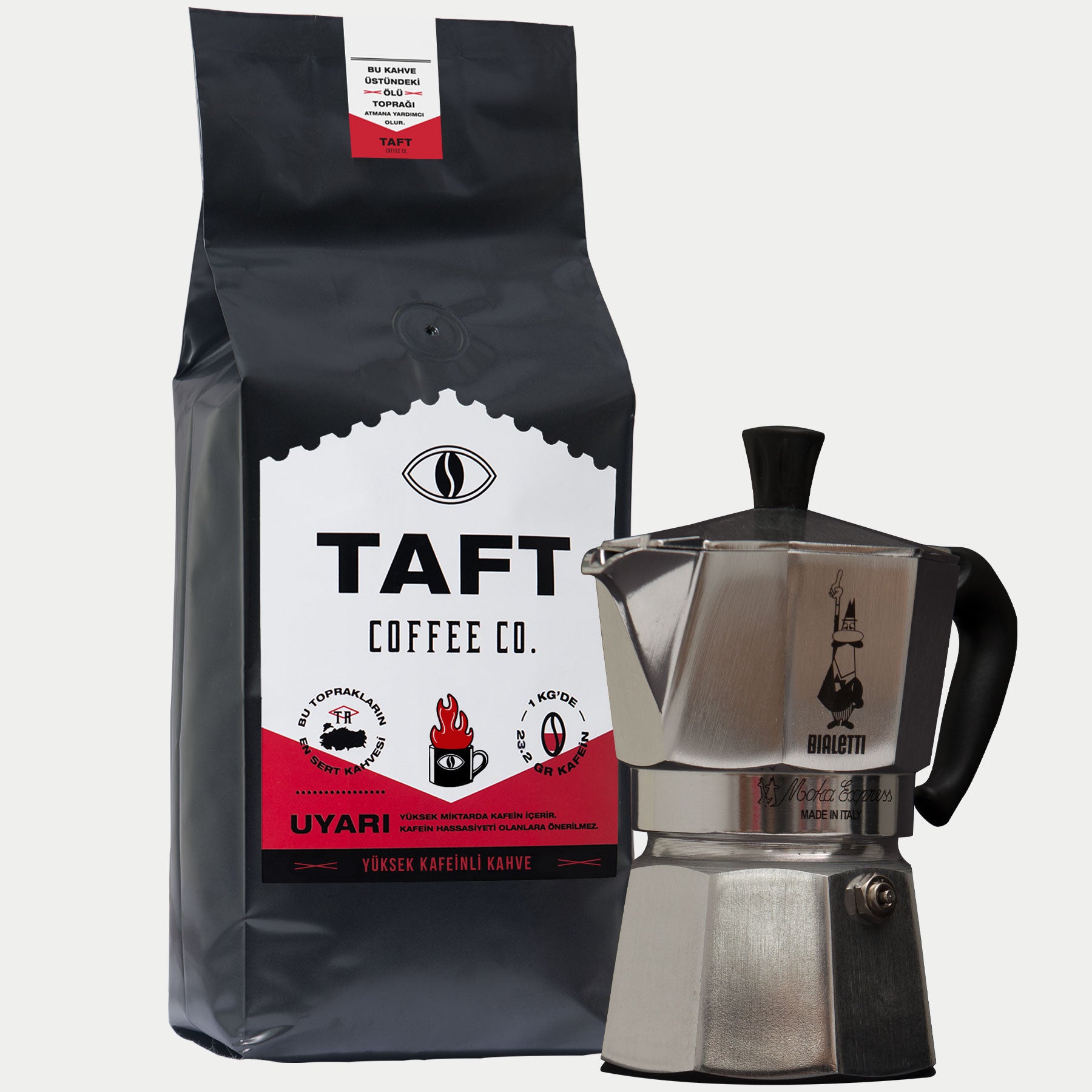 TAFT Coffee Yüksek Kafeinli Filtre Kahve Moka Pot Seti