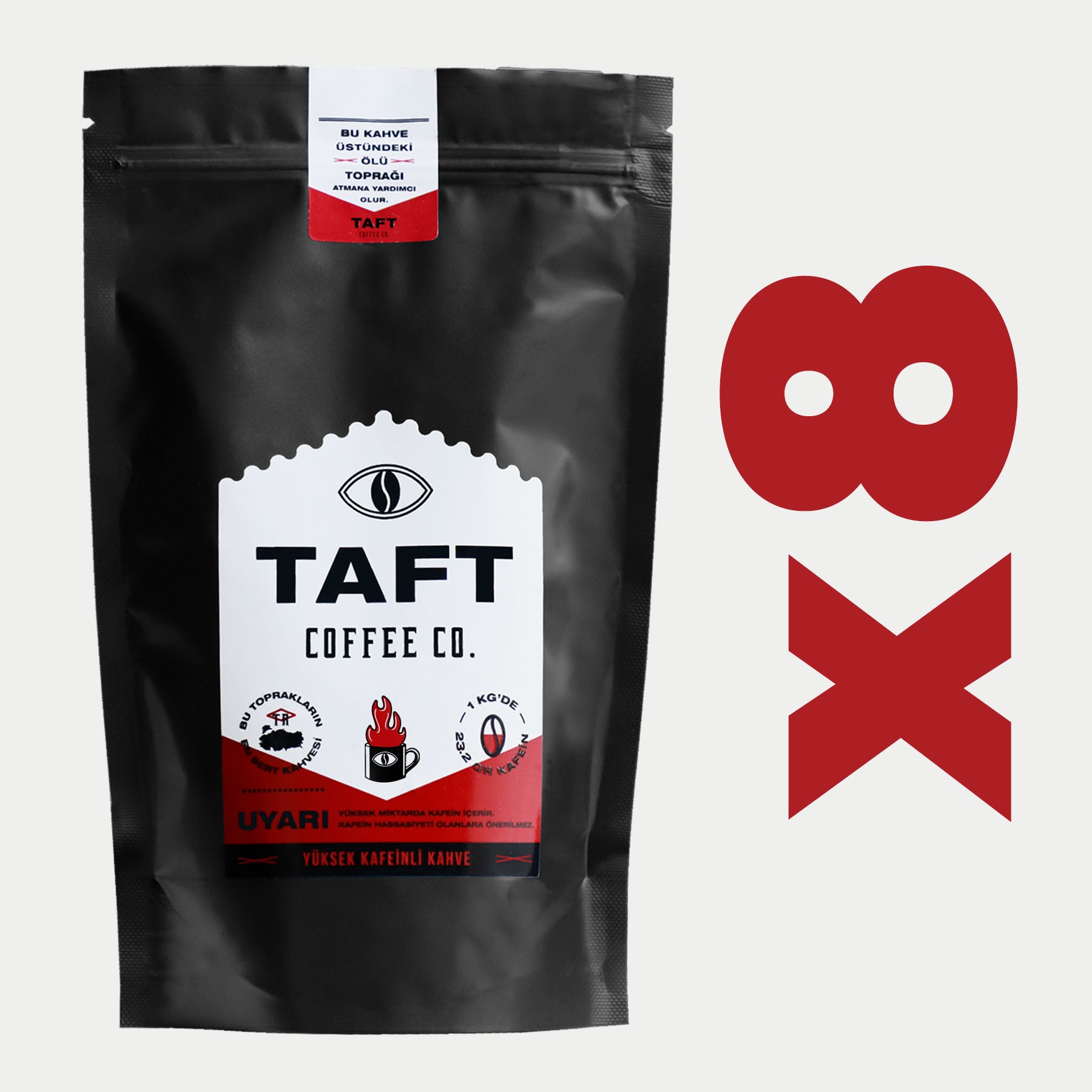 TAFT Coffee Yüksek Kafeinli Toptan Filtre Kahve 8 x 250gr